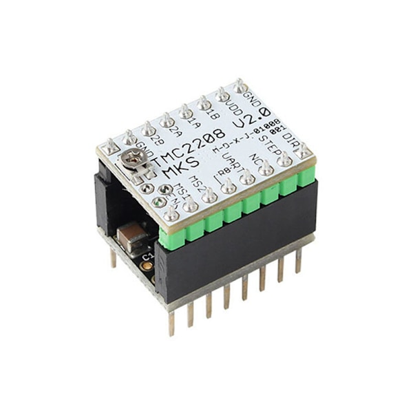 3D-utskrift Stepper Motor Driver TMC2208 Lydløs med Rett Innstikkmodul og Varmespreder