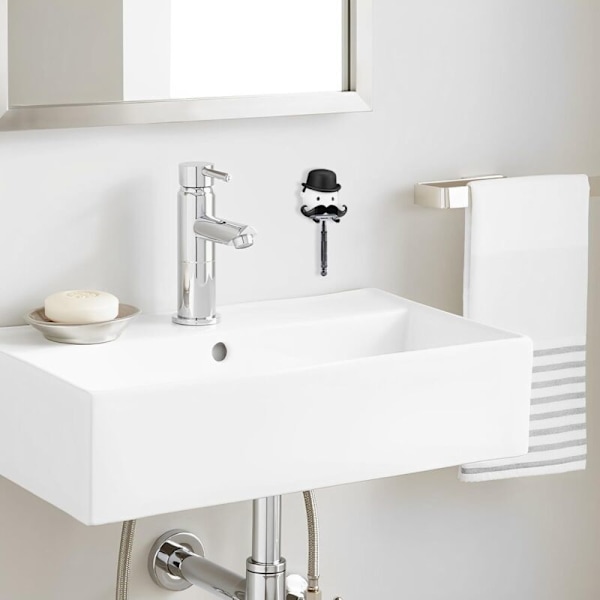 Partakoneen imukuppikoukku, suihkupartakoneen koukku kylpyhuoneeseen, yhteensopiva Venus Platinum, Fusion 5 Proshield & Proglide, Mach 3 Classic (valkoinen)