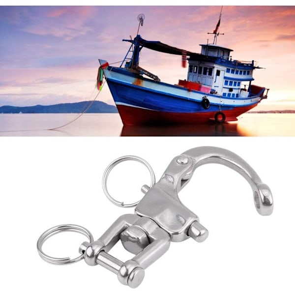 2 st Swivel Snap Hook, Rostfritt Stål Swivel Snap Hook Tillbehör Snabblänkar 316 Rostfritt Stål Snabbfrigörande Fjäderkrok för Segelbåt Ha