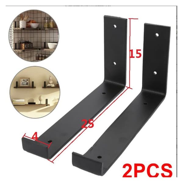 2 stk Rustikk Hylle Serie Braketter 225Mm Heavy Duty Industriell Solid Stål Stillas Panel