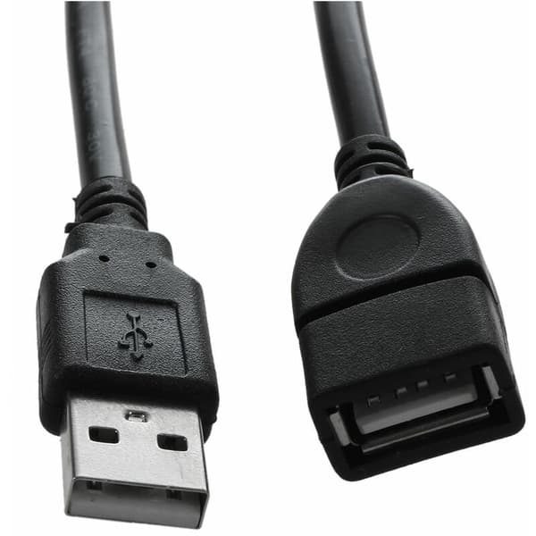 USB 2.0 Enkelt Han Til Enkelt Forlængerledning Kabel Forlænger Til Bærbar Sort