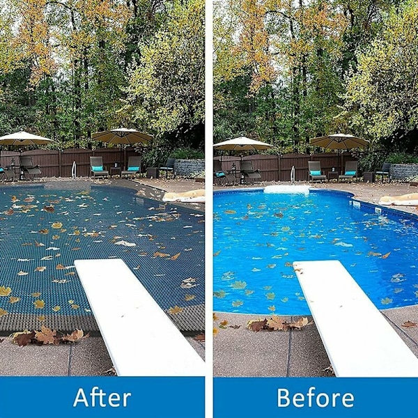 Bladnät Skydd för Rektangulär Pool, Överjordisk Poolskydd, Utomhus Blockerar Döda Löv och Skräp 2×3m(6.5x10ft)
