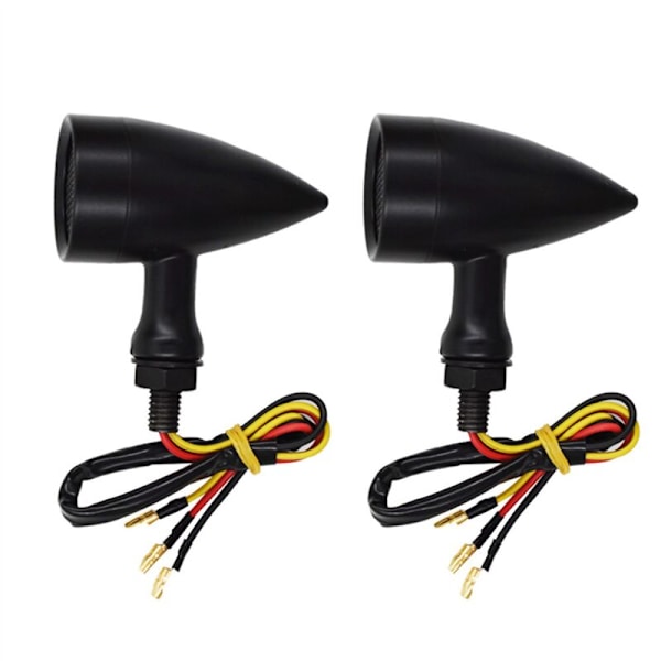 1 par retro LED-blinkers för motorcykel, svart