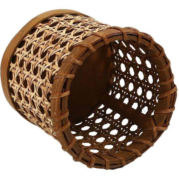 Rattan spisepinde håndlavet opbevaring ske arrangør holder blyanter organisation vase køkkenbord dekoration brun
