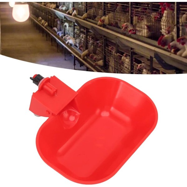 6 stk Automatiske Fjørfedrikkebeholdere, Stor Tykk ABS Drikkeautomat, Automatisk Drikkeautomat for Kylling, Hund, And G1/8 Hanngjenger