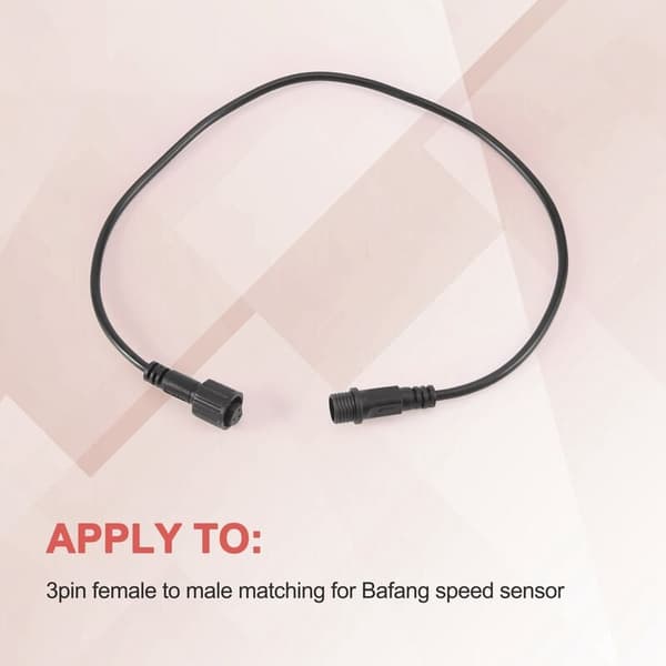 EBike kabelforlengelse 16 tommer for 3-pin sensorforlengelseskabel