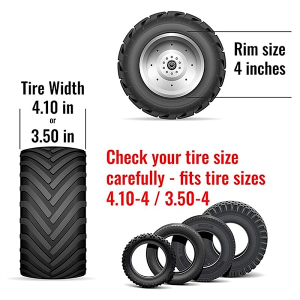 3x Inner Tube 4.10/3.50-4 för Skottkärror, Traktorer, Gräsklippare, Vagnar Elektrisk Scooter Tre Hjul Fyra Hjul Terrängcykel