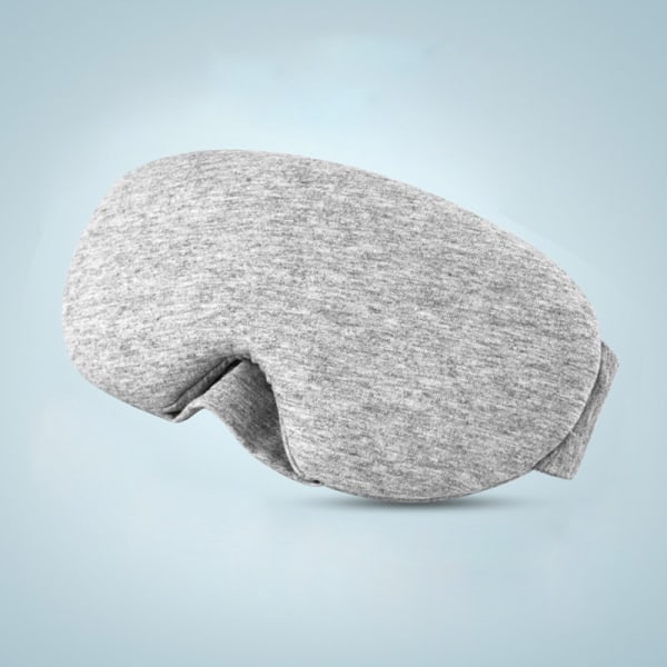 Ögonmask uppdaterad design blackout sömnögonmask, mjuk och bekväm nattmask, inklusive ögonmask + öronproppar i plastpåse, grå
