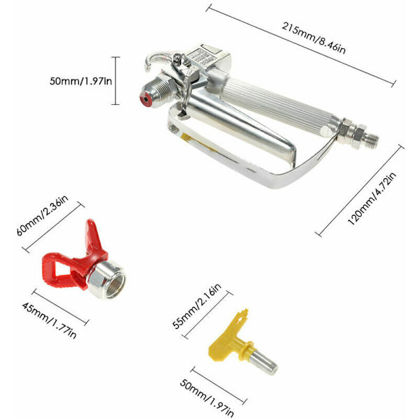 3600PSI högtrycksfärgspruta med 517 spraymunstycke och munstycksskydd
