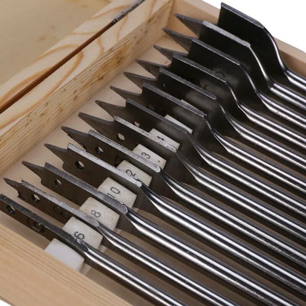 13 stk Flat Spade Metall Bor Bits Kit Shank Tømmerbearbeiding Verktøy Tilbehør
