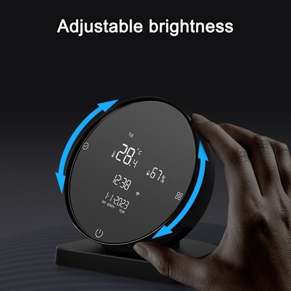 USB-laddningsbar temperatur- och fuktighetsdetektor Tuya WIFI Hygrometer för LCD-display IR-kontroller Sovrum