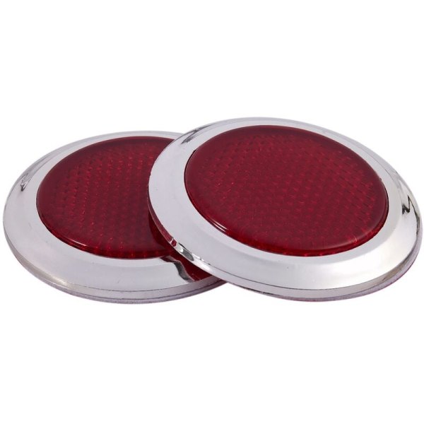 4 stk reflekterende runde røde klistremerker for kjøretøy