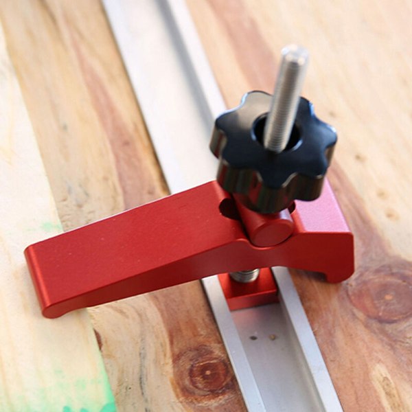 Aluminiumlegering Quick Release T-Spår Clamp Set, träbearbetningsverktyg