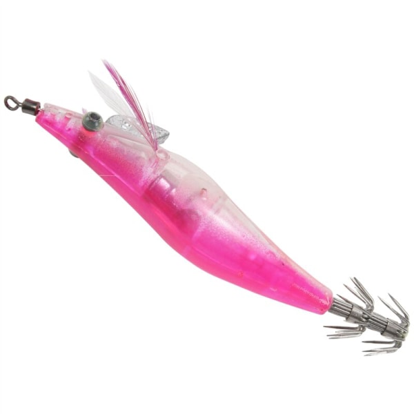 3 kpl Rose Red Vilkkuvat LED-kalastusvieheet Flash Light 10cm Kalmari Jig Katkarapu Syötti Yö