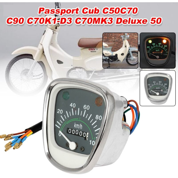 Retro-nopeusmittari, kierroslukumittari, matkamittari, Passport C50 C70 C90 C70MK3 -yleismallit