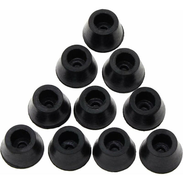 Musta pyöreä kaappikotelo kumi pöytä tuoli jalka jalat suoja liukueste pyöreä puskuri alustat 50 kpl (12 16 10mm)-