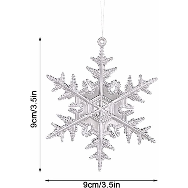 Jul Transparent Akryl Dekorationer Set Snöflinga Ren Hängande Prydnader Kit Jul Transparent Hänge Dekor för Fest Semester Bröllopsträd