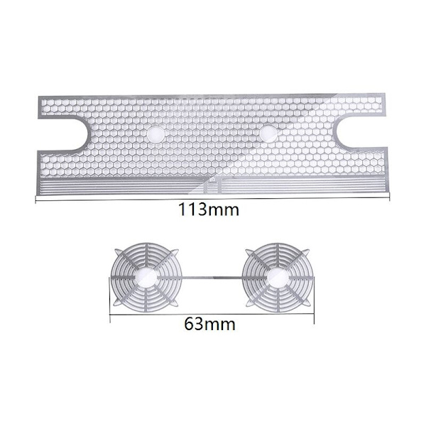 Radiator Box Intake Hood Grille Cover Metal för TRX4 2021 1/10 RC Bil Uppgradering Delar