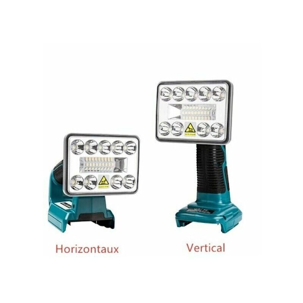 Ulkovalo USB-liitännällä Makita-akulle - 3 tuuman pystysuora