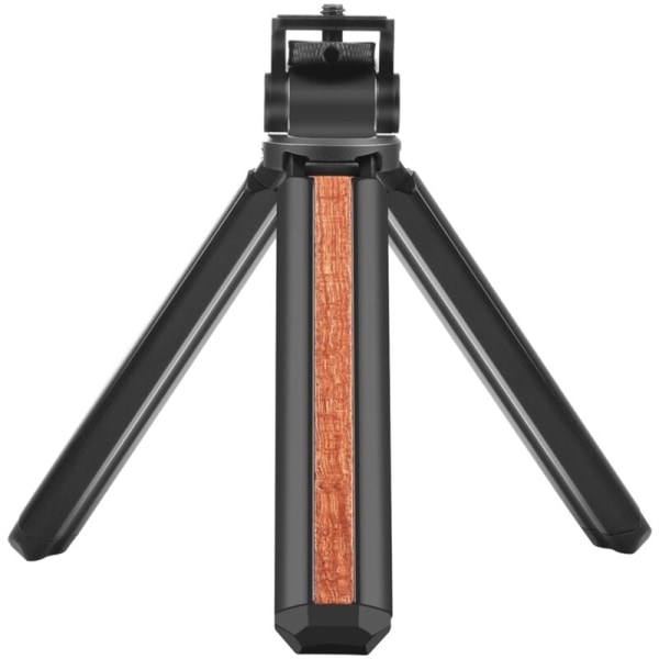Live Tripod Stativ för Skrivbord Trä Inlagt 1/4 Tums Skruvfäste med Stativhuvud för Smartphone//Action Kameror