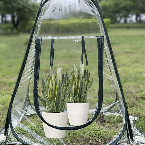 Minidrivhustelt, Balkonhave Drivhus, Mini PVC Drivhus, Pop Up Mini Bærbar Haveplanteovertræk til Indendørs, Udendørs, Have, Blomst