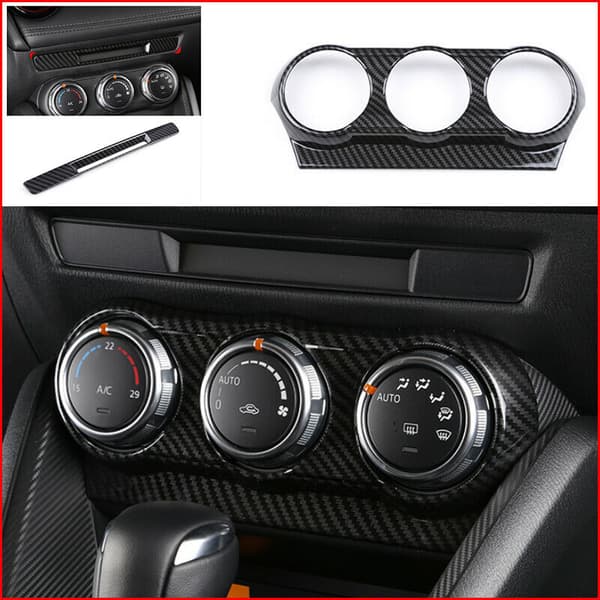 Fiber Fiber Central Air Conditioning Panel Center Console Liquid Crystal Screen Trim för -3 CX3 2017-2018