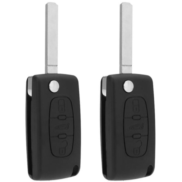 2X Flip Folding Remote Keyless Vehicle Key Shell Case for 407 307 607 3 Buttons