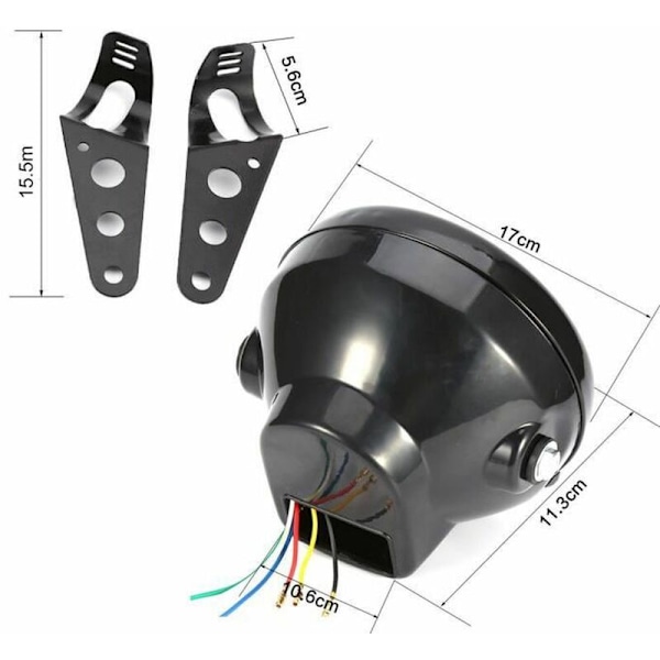 Motorcykel Framlyktor 7 Tums Runda Projektorlampor 12V Ljus Betydelse