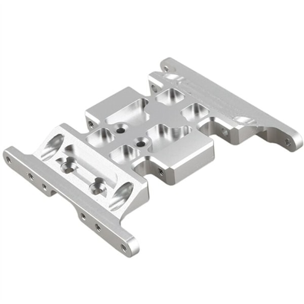 1/10 CNC Aluminiumlegering Gearbox Montering for Rc Track Axial SCX10 D90 D110 Sølv