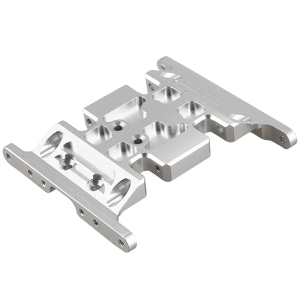 1/10 CNC Aluminiumlegering Växellådsfäste för Rc Track Axial SCX10 D90 D110 Silver