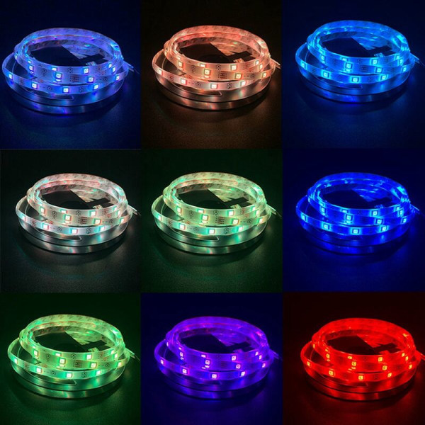 Vandtæt LED-lysstrimmel 5050RGB Bluetooth-app 5V Fleksibel lysstrimmel til boligindretning RGB-lysstrimmel 3 meter