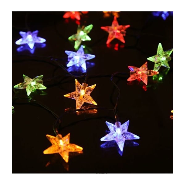 Sun Star Light String, Solar Outdoor Fairy Tale Light Solarstar String Light Outdoor Waterproof (7M 50LED, monivärinen)