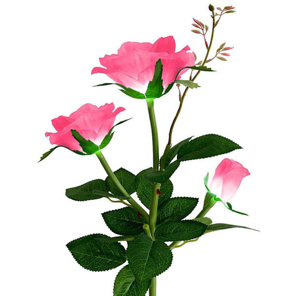 Blomsterformet solcellebelysning til havedekoration -- Pink