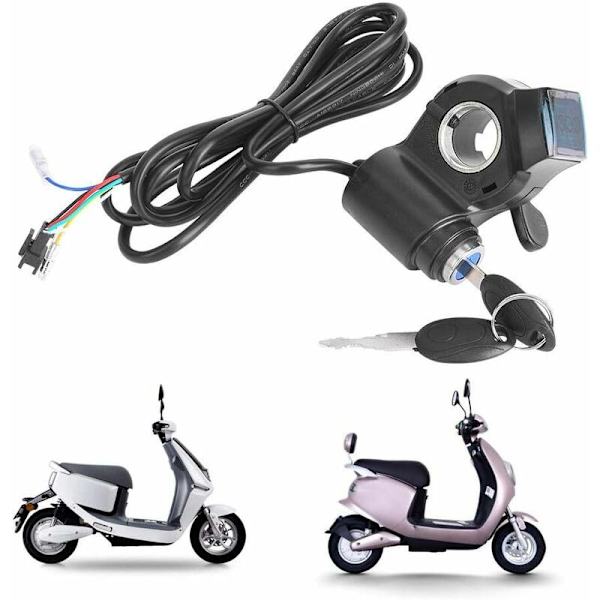 Keenso E-Bike Tommelgas LCD, Elektrisk Køretøj Batteri Digital Display Strømafbryder Elektrisk Cykel Tommelgas