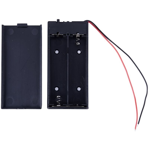3,7V 2X 18650 På/Av-brytare Batterihållare Anslutningsbox Förvaringslåda med Ledning