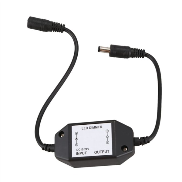 5X 12V/24V 6A LED Dimmer Controller Juster Lysstyrke for Enkeltfarvet Lys, Sort