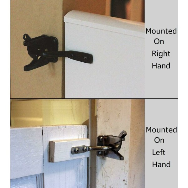 Automatisk dørhåndtak med skrue-i metallås