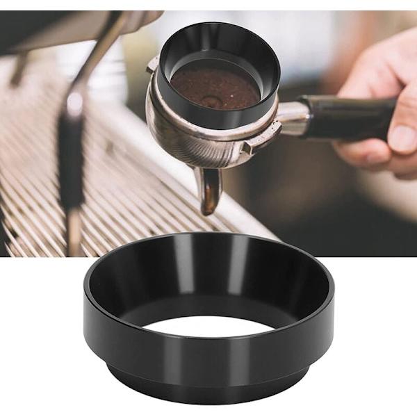 53mm espresson annostelu suppilo, magneettinen rengas kahvikoneen lisävarusteet kahvinkeitto tamppaustyökalu (musta)