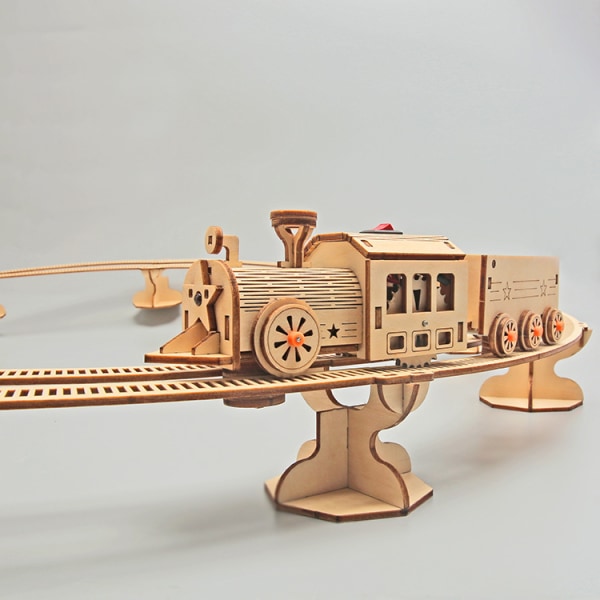 Rail tog teknologi små produktion børns videnskab eksperiment undervisning legetøj håndlavet DIY legetøj model