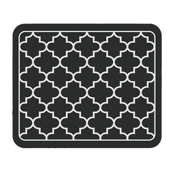 Kaffe Tørke Matte Absorberende Oppvasktørke Matte for Kjøkkenbenk - Bar Tilbehør Passer Under Svart 40X30Cm