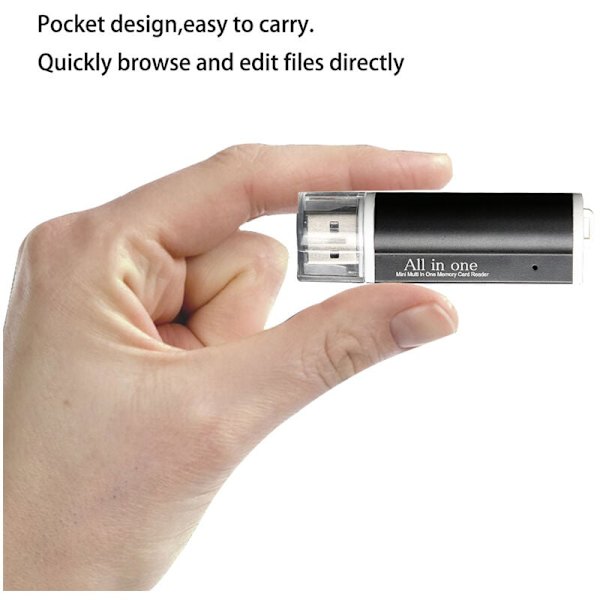 Mini USB 2.0 SD-kortlæser til Mini SD-kort TF-kortadapter Plug and Play til stationær pc-computer 5 stk. serie