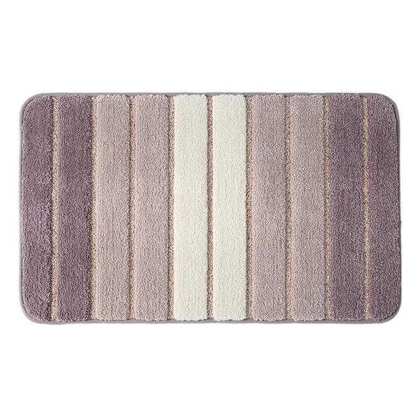 Randig badrumsmatta, dörrmatta, mjuk och absorberande badrumsmatta, halkfri duschmatta i mikrofiber