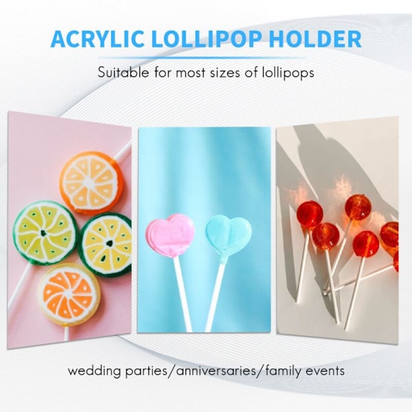 Akryl Lollipopställ, Klar Displaykaka, Torr Kylning Dekorationskula