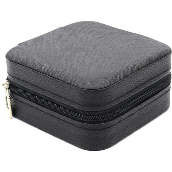 Bærbar Rejse Organizer Opbevaringsboks Læder Opbevaringsæske Øreringe Halskæde Ring Display Organizer C