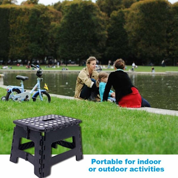 9 tuuman taittuva askeljakkara, monikäyttöinen taittuva askeljakkara lapsille, aikuisille, keittiöön, puutarhaan ja kylpyhuoneeseen, 30 x 22 x 23, max. kuormitus 113 kg