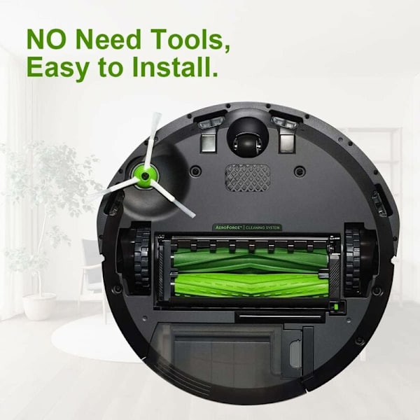 Reservedele Hovedbørste til iRobot Roomba i7 i7+ / i7 Plus E5 E6 E7 Støvsuger Reservedele med 4 Gummibørster