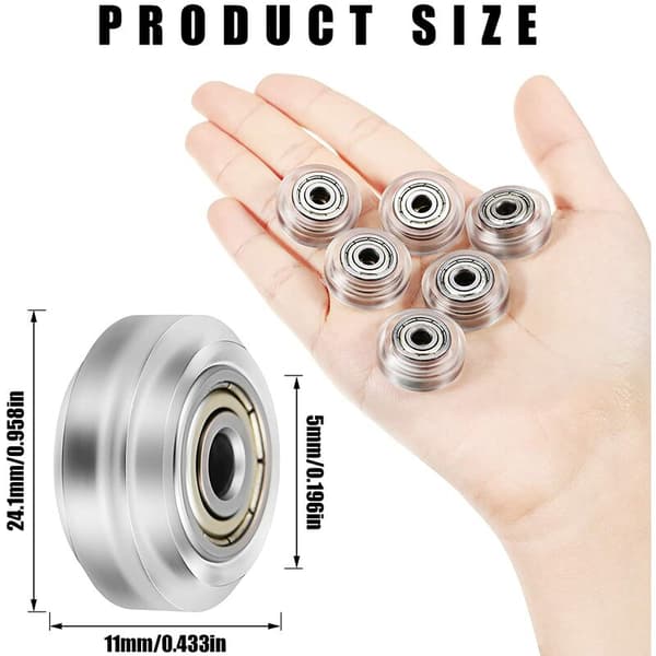 16 stk. 3D-printerserie polycarbonat remskive 3D-printerhjul 625Zz remskive lineærleje til CR10, 3 og mere