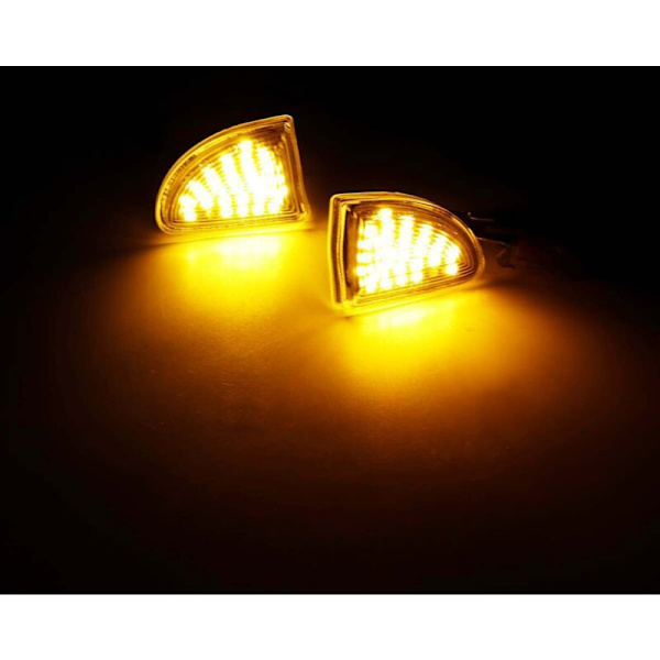 2 stk dynamisk flytende LED-markeringslys sideblinklys passer til Smart Fortwo W451