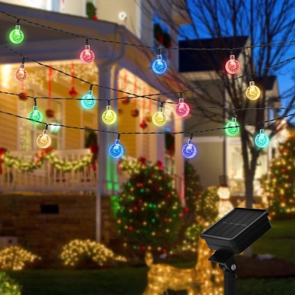 Ulkoilma Solar Fairy Lights, 50 LED 9.5M Vedenkestävä Solar Garland Balkoonin, Puutarhan, Puiden, Syntymäpäivän Koristeluun (Väri)