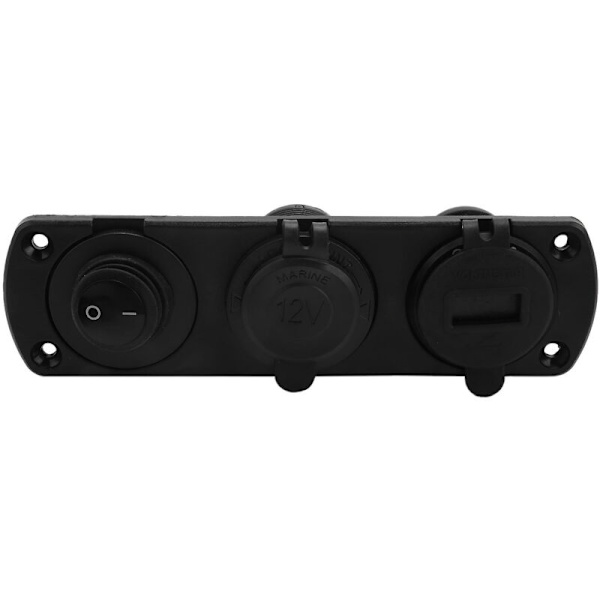 Dobbelt QC3.0 Tændrørstikfordeler, 250W Vandafvisende 12V Dobbelt USB-opladeradapter Stik, Med Al